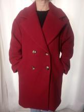 manteau laine rouge Hermès